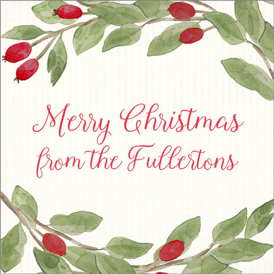 Winter Berries Holiday Gift Stickers
